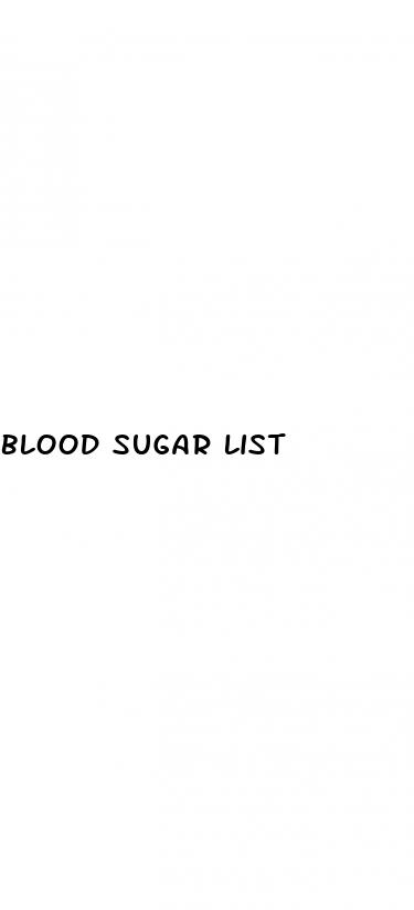 blood sugar list