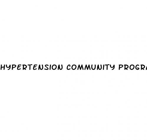 hypertension community programs