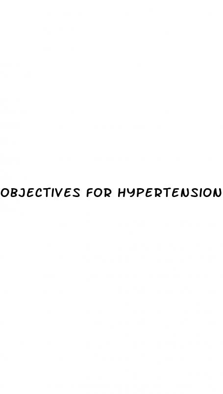 objectives for hypertension
