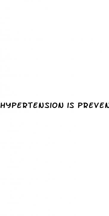 hypertension is preventable