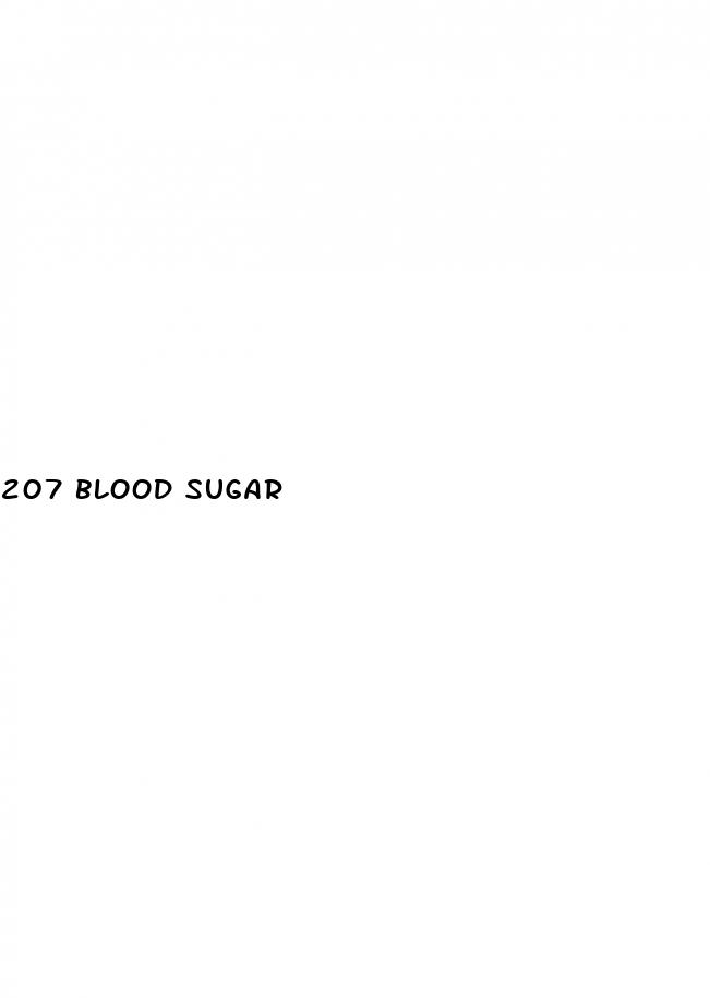 207 blood sugar