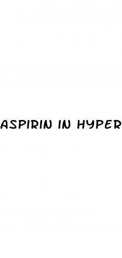 aspirin in hypertension