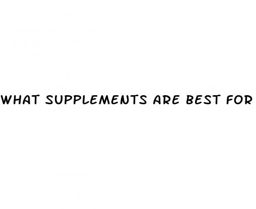 what supplements are best for ed