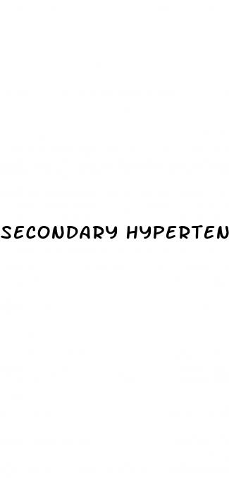 secondary hypertension means