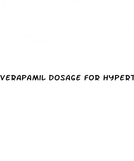verapamil dosage for hypertension