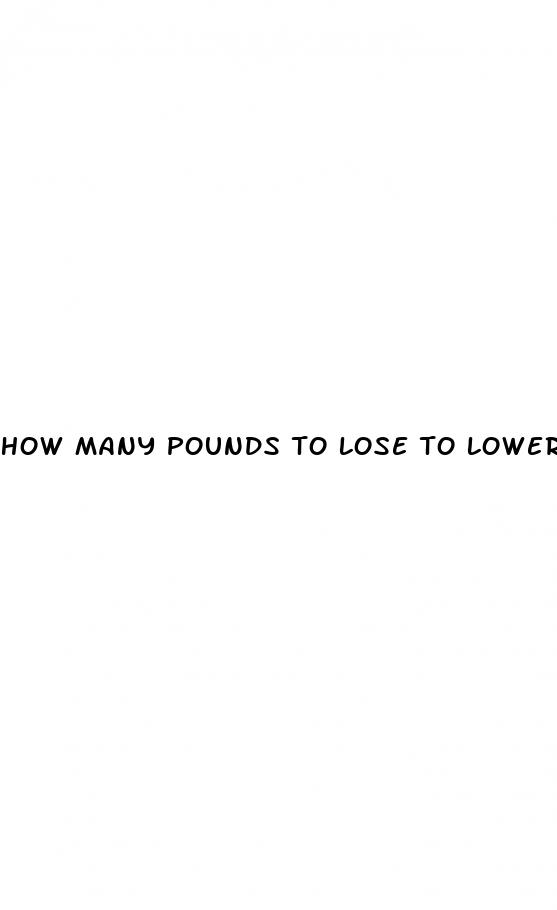how many pounds to lose to lower blood pressure
