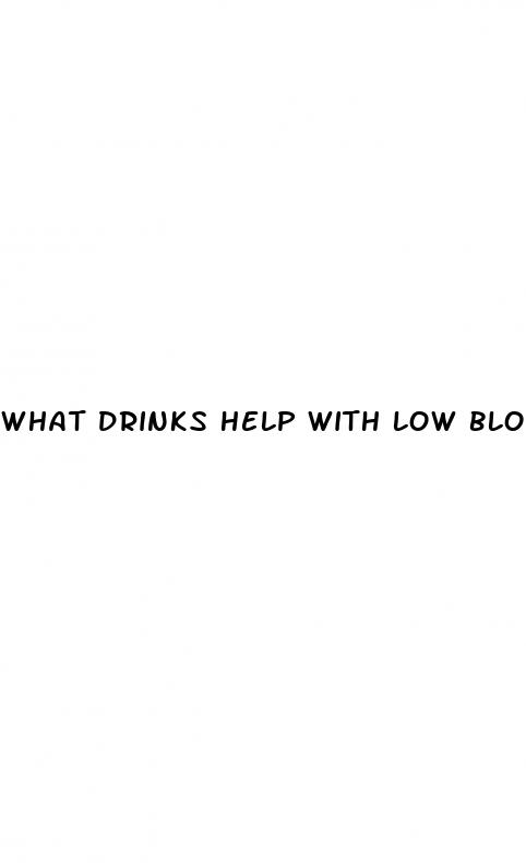 what drinks help with low blood pressure