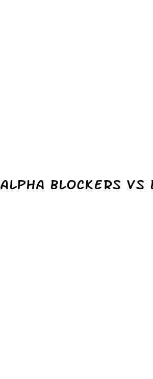 alpha blockers vs beta blockers for hypertension