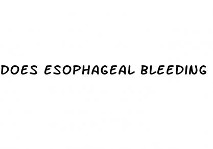 does esophageal bleeding cause portal hypertension