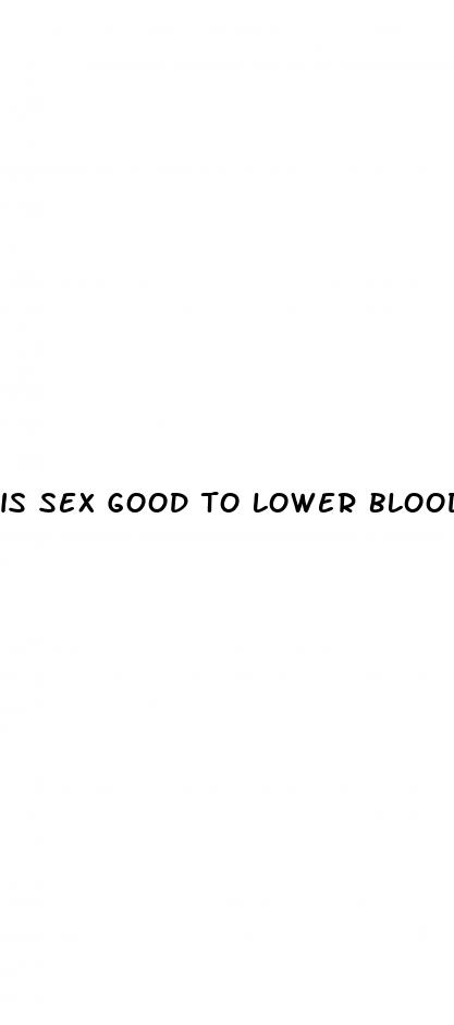 is sex good to lower blood pressure