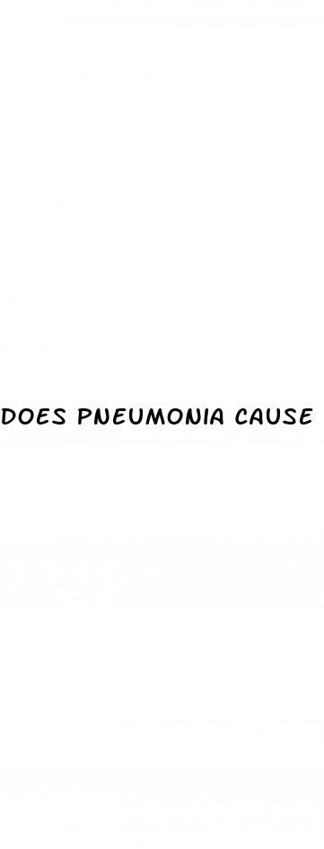 does pneumonia cause low blood pressure