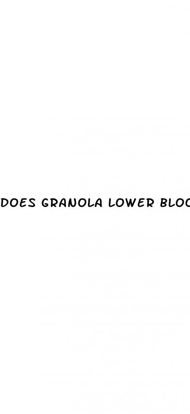 does granola lower blood pressure