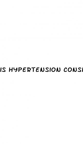 is hypertension considered a chronic condition