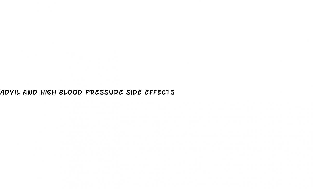 advil and high blood pressure side effects