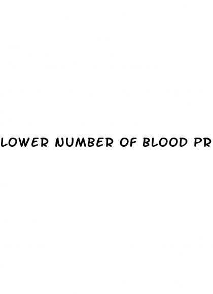 lower number of blood pressure is low