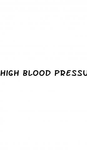 high blood pressure and passing out