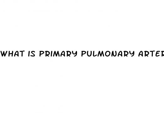 what is primary pulmonary arterial hypertension