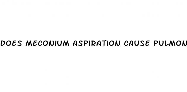 does meconium aspiration cause pulmonary hypertension