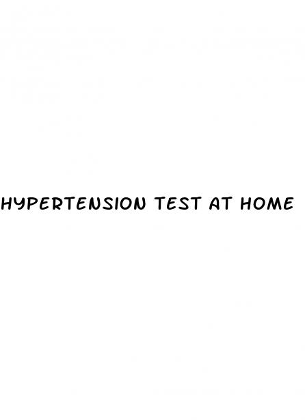hypertension test at home