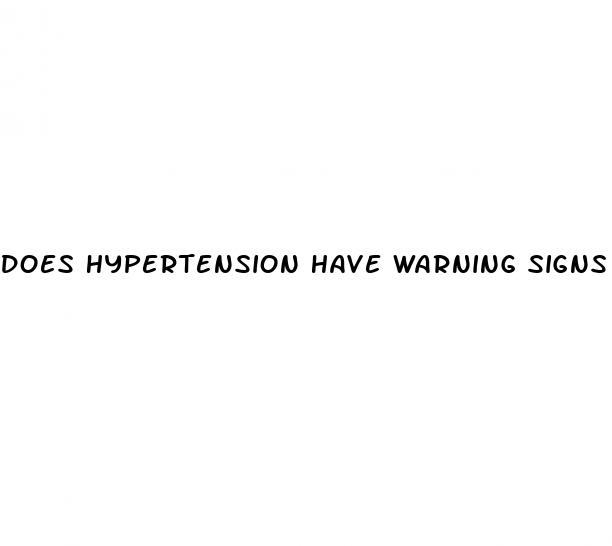 does hypertension have warning signs