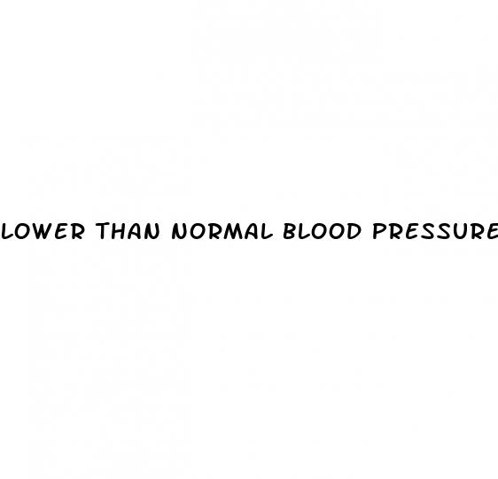 lower than normal blood pressure medical term