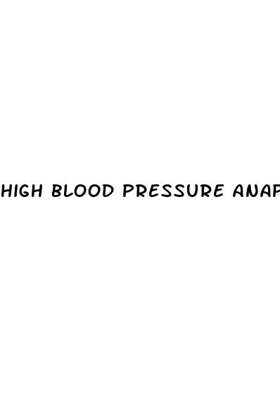 high blood pressure anaphylaxis