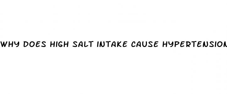 why does high salt intake cause hypertension