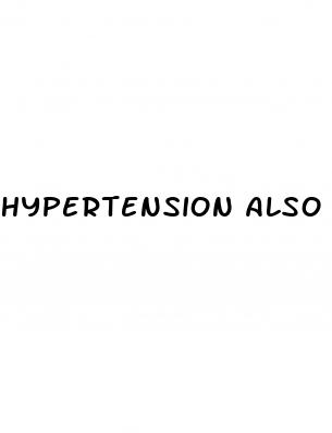hypertension also known as