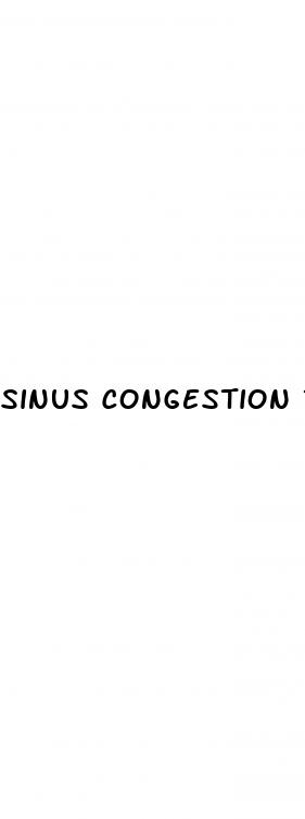 sinus congestion relief with high blood pressure