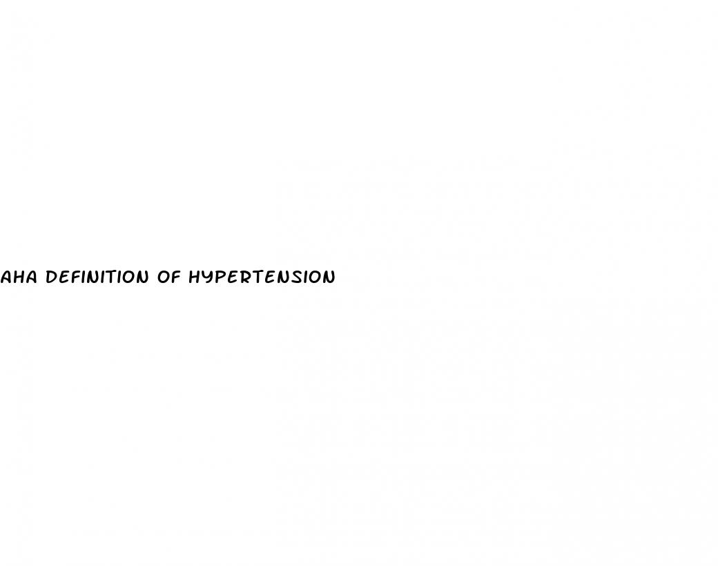 aha definition of hypertension