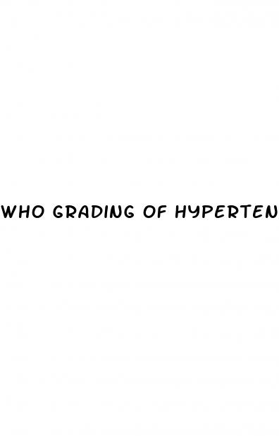 who grading of hypertension