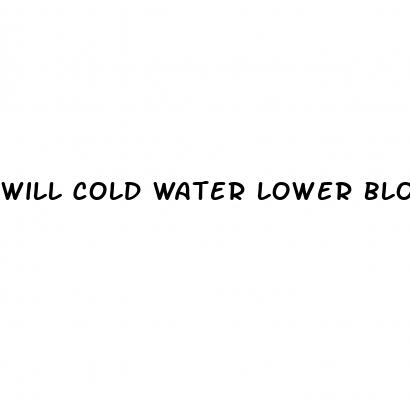 will cold water lower blood pressure