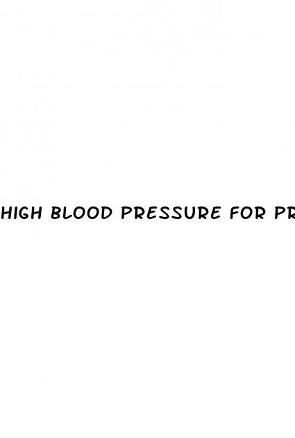 high blood pressure for preeclampsia
