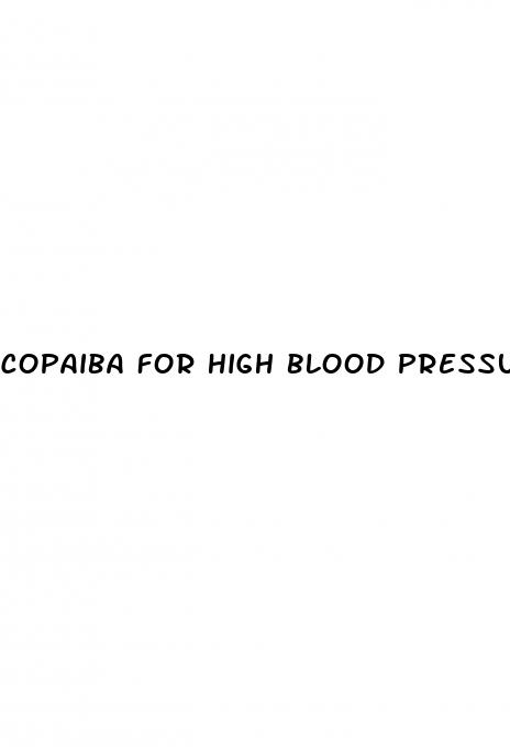 copaiba for high blood pressure