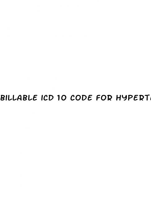 billable icd 10 code for hypertension