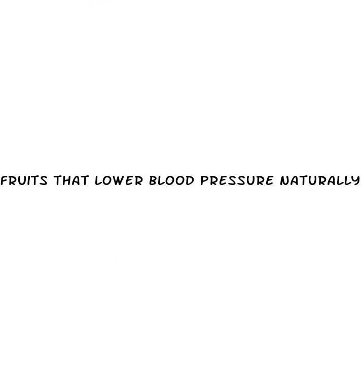 fruits that lower blood pressure naturally