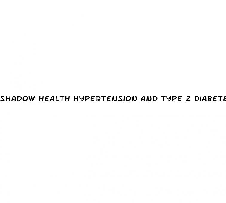 shadow health hypertension and type 2 diabetes medications