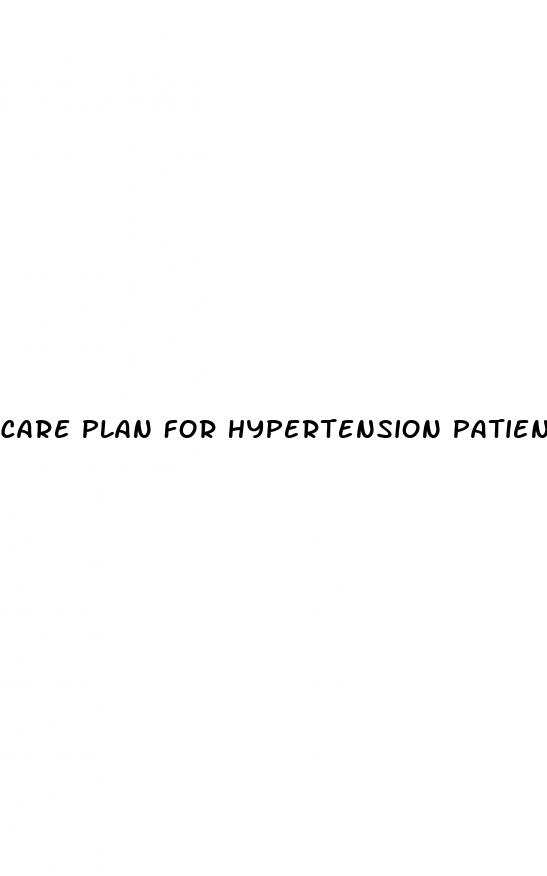 care plan for hypertension patient