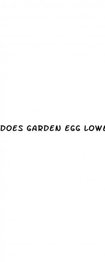 does garden egg lower blood pressure