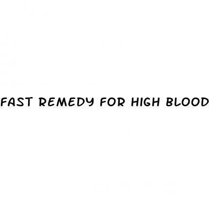 fast remedy for high blood pressure