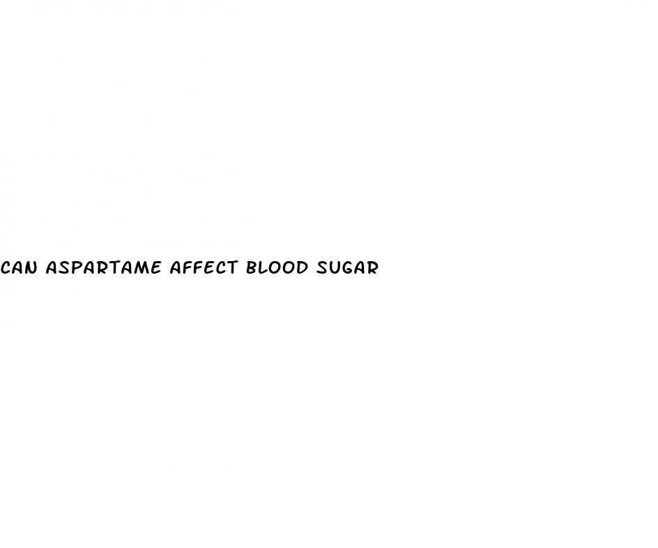can aspartame affect blood sugar