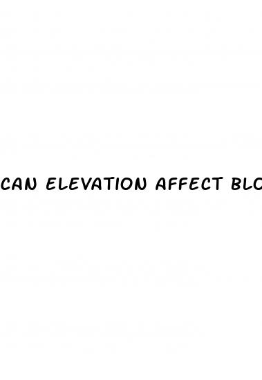 can elevation affect blood sugar