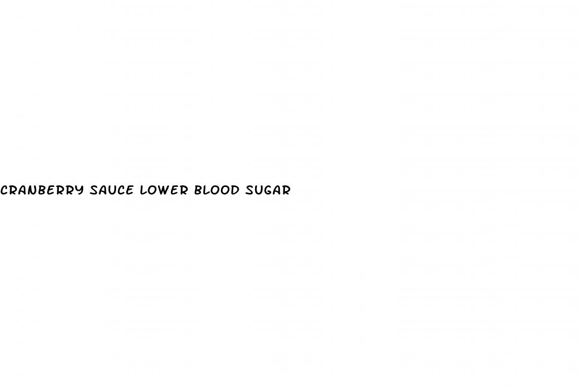 cranberry sauce lower blood sugar