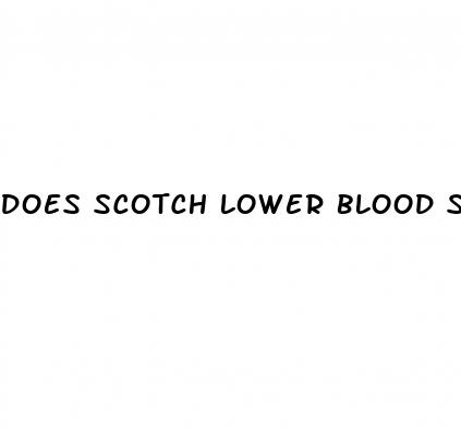 does scotch lower blood sugar