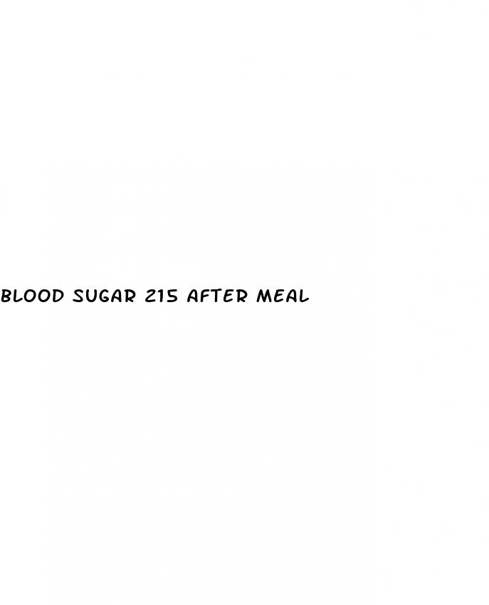 blood sugar 215 after meal