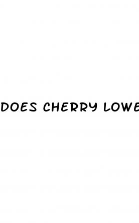 does cherry lower blood sugar