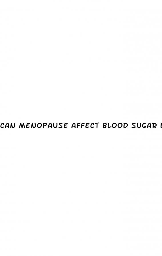 can menopause affect blood sugar levels