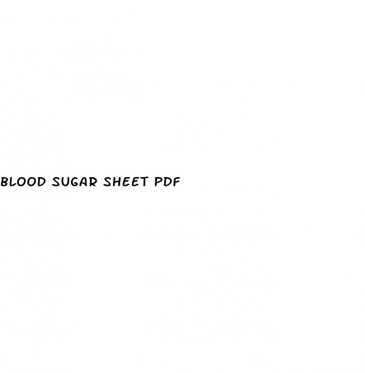 blood sugar sheet pdf