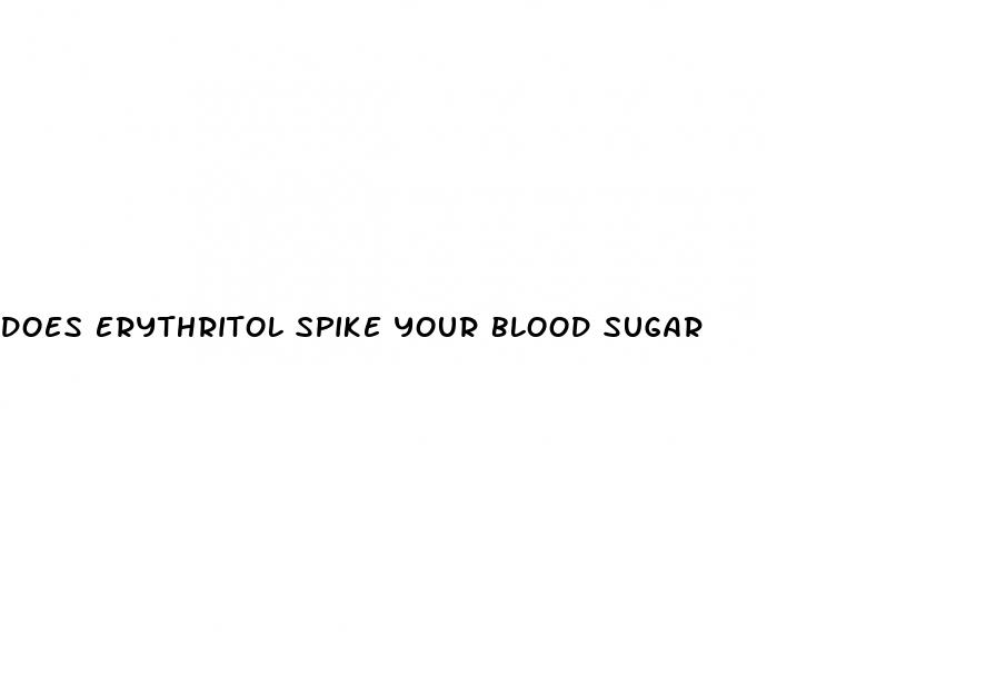 does erythritol spike your blood sugar