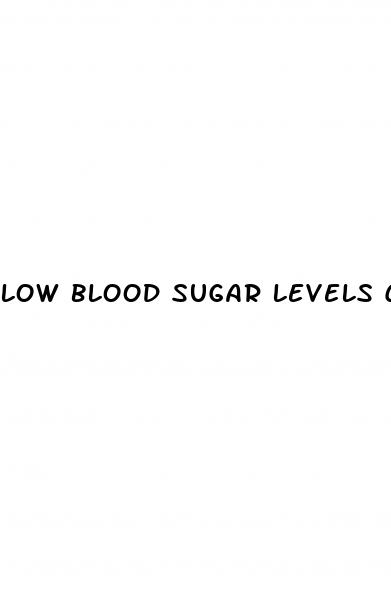 low blood sugar levels chart